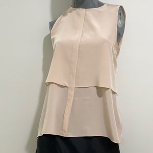 Elegant silk ballet pink/Cream Dorothee Schumacher Sleeveless Blouse